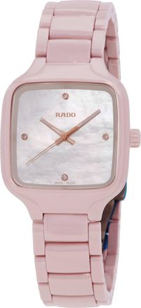 Rado True Square Quartz Diamond White Mother of Pearl Dial Watch R27181902