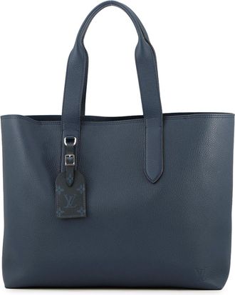 Louis Vuitton Navy Leather Shoulder Bag Tote Bag (Pre-Owned)