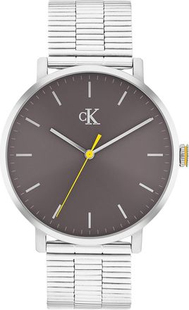 Calvin Klein Mens Slim Case Link Bracelet Watch - Silver - OS