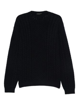 Prada Cable-Knit Wool Sweater Clothing