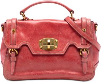 Miu Miu Pre-owned Miu Miu Distressed Leather Turnlock Satchel Ladies N5COXGAOM6H0VVBP