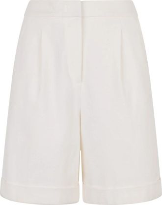 PESERICO High-waisted Shorts - Dames - Korte Broeken - Wit - M - Katoen - Korte Broeken