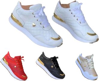 Generic Ladies Trainers Size 6 Trainers for Women Wide Fit Wedge Sneakers Cosy Non Slip Walking Shoes Lightweight Soft Sole Lace up Orthopedic Womens Walking 