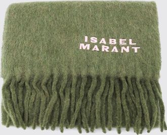 Isabel Marant Sciarpa Firny in misto lana dalpaca con logo ricamato e frange