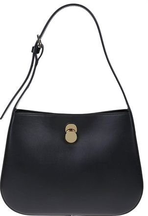 Fabiana Filippi Eclissi Smooth Black Leather Hobo