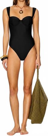 Jonathan Simkhai Kyle Bustier One Piece In Black