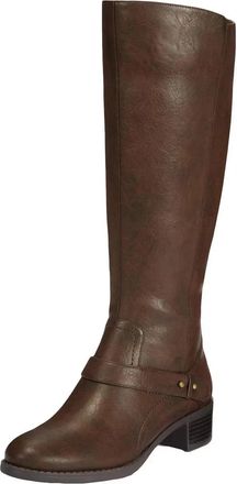 Easy Street Womens Easy Street Jewel Boots Brown Faux Leather Knee-High ZAP2143