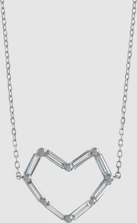 Little Ones Paris Pendentif Big Coeur Or Blanc 18k Et Diamants