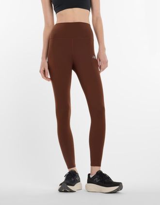 New Balance NB Harmony - Leggings a vita alta marroni da 25-Marrone