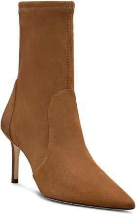 Stuart Weitzman Stuart Pointed Toe Bootie in Toasted Almond at Nordstrom, Size 9