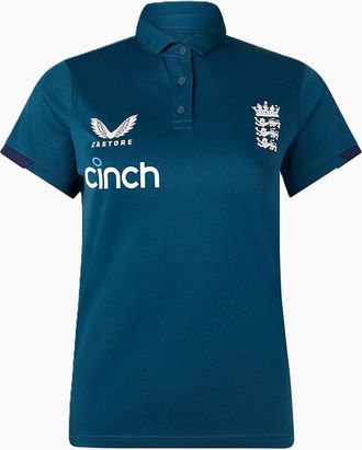 Castore Womens Ecb TrngPolo Ld99 - Dd Peacoat Wh - Size: 12
