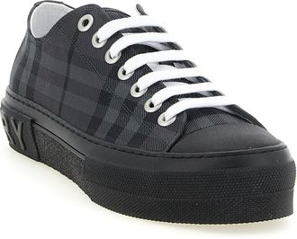 Burberry Check-Pattern Low-Top Sneakers - Gray