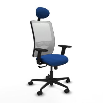Piqueras y Crespo Silla De Oficina Piqueras Y Crespo Zulema Similpiel Azul Malla Blanca