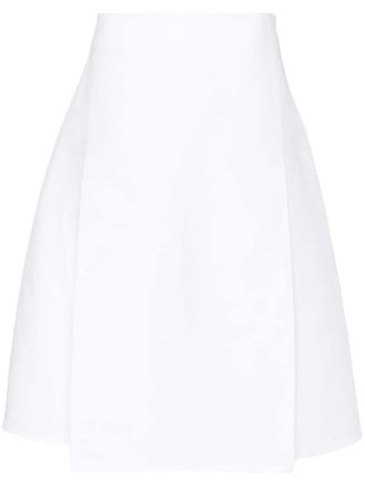Marni A-line cotton midi skirt - women - Cotton - 38 - White