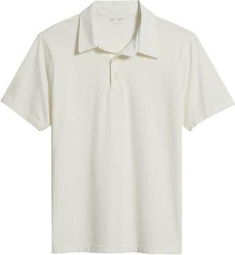 AG - Adriano Goldschmied Bryce Short Sleeve Polo in Powder at Nordstrom, Size Xx-Large