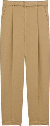 Saint Laurent Pantalon Classique - Heren - Nette broeken - Beige - L - Wol - Broeken