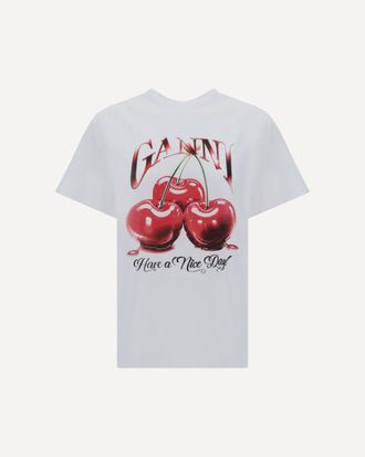 Ganni Cherry relaxed T-shirt Female S