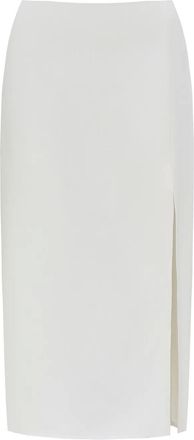 12 Storeez High waist midi-rok - Wit