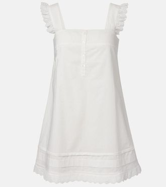 Poupette St Barth Livy ruffled cotton minidress