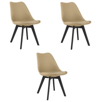 OEM Silla Mark - Beige Oscuro / Patas Negras X 3