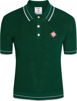 Casablanca Casablanca Knit Cotton Polo Shirt - Green - XL