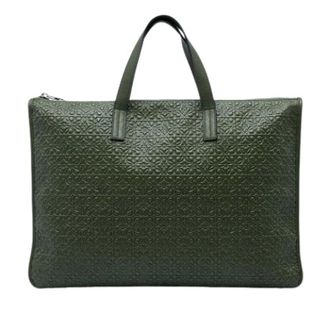 Loewe Bolso Tote de Negocios Pre-owned - Pre-owned - Mujer - Verde - ONE SIZE