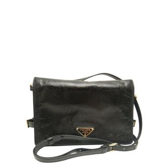 Prada Pre-owned Prada Crinkled Calfskin Crossbody Ladies E99BCH1X09GZUZK9