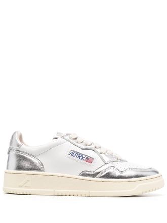 Autry White Sneakers with Silver Accents