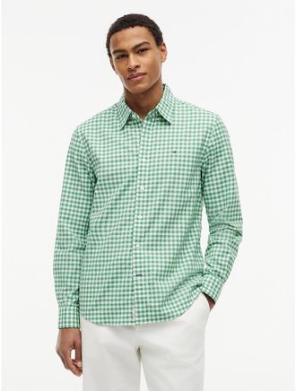 Tommy Hilfiger Mens Regular Fit Gingham Oxford Shirt - Green - XXXL