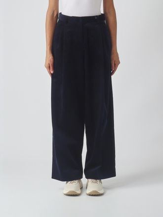 Max Mara S Max Mara Pantaloni a gamba larga in velluto a coste con vita alta