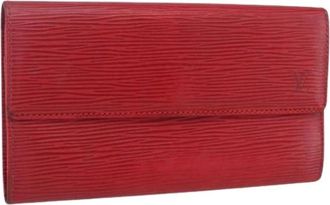 Louis Vuitton Pre-owned Wallets, female, Red, Size: ONE SIZE Pre-owned Vintage Epi Leather Wallet