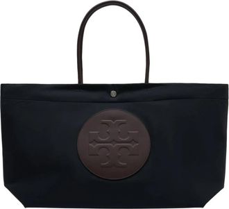 Tory Burch Ella Twist Reversible Tote - Dames - Shoppers - Zwart - ONE Size - Leer - Tassen