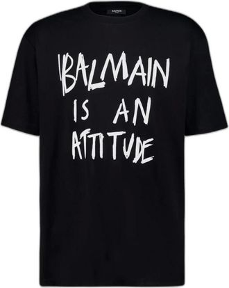 Balmain Hombre, Camisetas, Negro, Talla: M