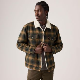 Levi's Relaxed Fit Trucker Jacket - Mens - L - Green
