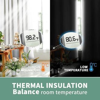 OEM Cortinas Opacas Al 100%, 84 Pulgadas De Largo, 2 Paneles, Cortinas T&eacute;rmicas Aislantes Para Sala De Estar/dormitorio Con Forro Negro, Cortinas Con Ojal