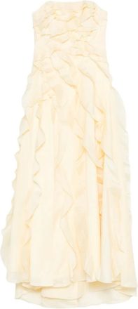 Aje Abito da sera Allairie con ruches - Giallo