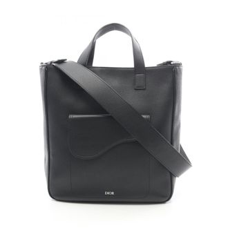 Dior Black Leather Tote Bag (Pre-Owned)