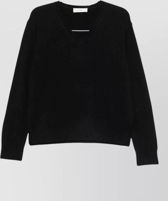 Dunst cashmere v-neck ribbed-hem jumper