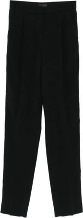 Emporio Armani Rechte broek - Dames - Straight fit broeken - Zwart - 2XS - Broeken