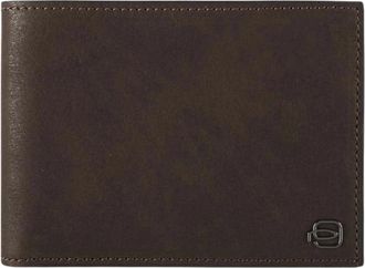 Piquadro Portemonnee met opklapbaar ID-venster - Heren - Portefeuilles - Bruin - ONE Size - Leer - Accessoires