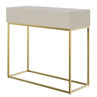 Selsey Veldio - Console - 90 Cm - Taupe (grigio-beige) Con Piedini Dorati - Selsey