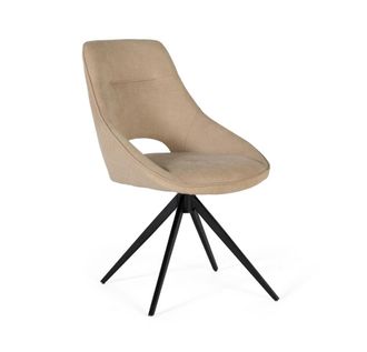 Giner&Colomer Set de 2 sillas giratorias tapizadas en tela y estructura de acero