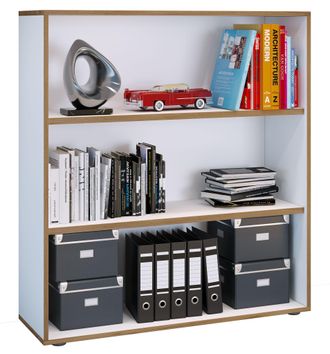 VCM Vcm - Estante De Madera De Pie Gabinete De Archivo De Ahorro De Espacio Dimensiones Aprox. Al. 110 X An. 100 X T. 33 Cm Estante Elegante Estante De Of