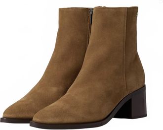 La Canadienne Womens Julieta Stacked Block Heel Boots In Toffee Suede