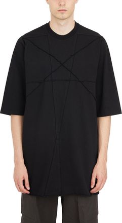 Rick Owens Mens T-shirt Jumbo Ss - Black Cotton - Size X-Large