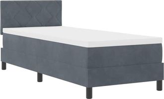 vidaXL Cama Tipo Box Spring Gris Oscuro 80 X 200 Cm Terciopelo Vidaxl