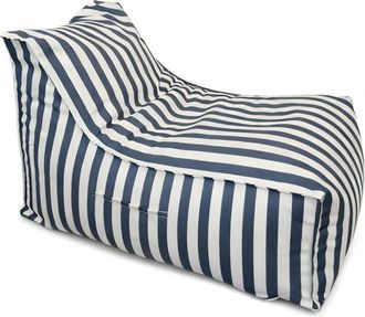 Concept Usine Puf exterior rayado en azul con repelente al agua - 100x65x65 cm