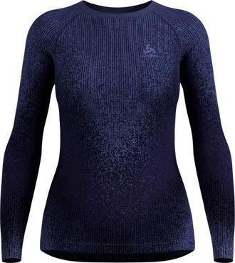 Odlo BL Top Crew Neck L/S Perf. Warm Blackcomb Kunstfaserunterwäsche für Damen | blau