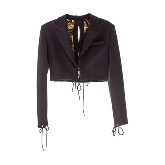 Versace Jeans Couture Tecno Cady Giacca - female - Versace Jeans Couture - Blazers - Black - M - Jackets