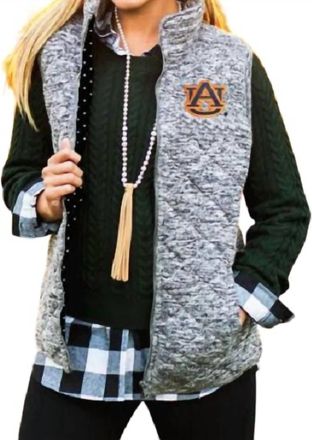 Gameday Couture Auburn University City Vest In Grey